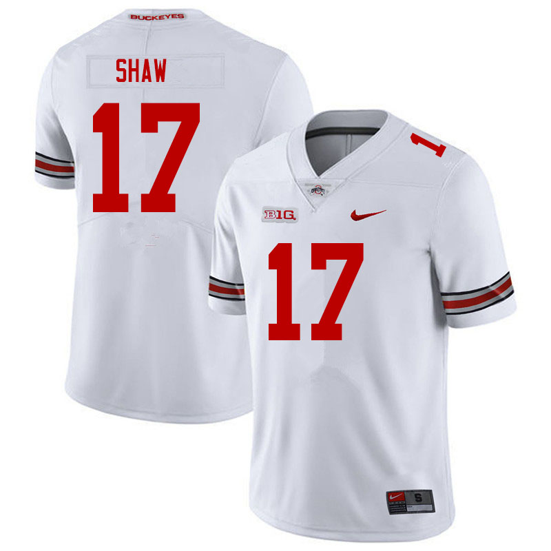 Ohio State Buckeyes #17 Bryson Shaw College Football Jerseys Sale-White